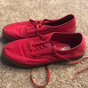 Red unisex vans